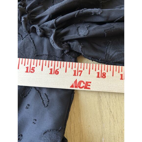 Black Babydoll Dress Lace Whimsigoth Floral Dark Fairy Grunge Witchy Romantic XS - Picture 7 of 16